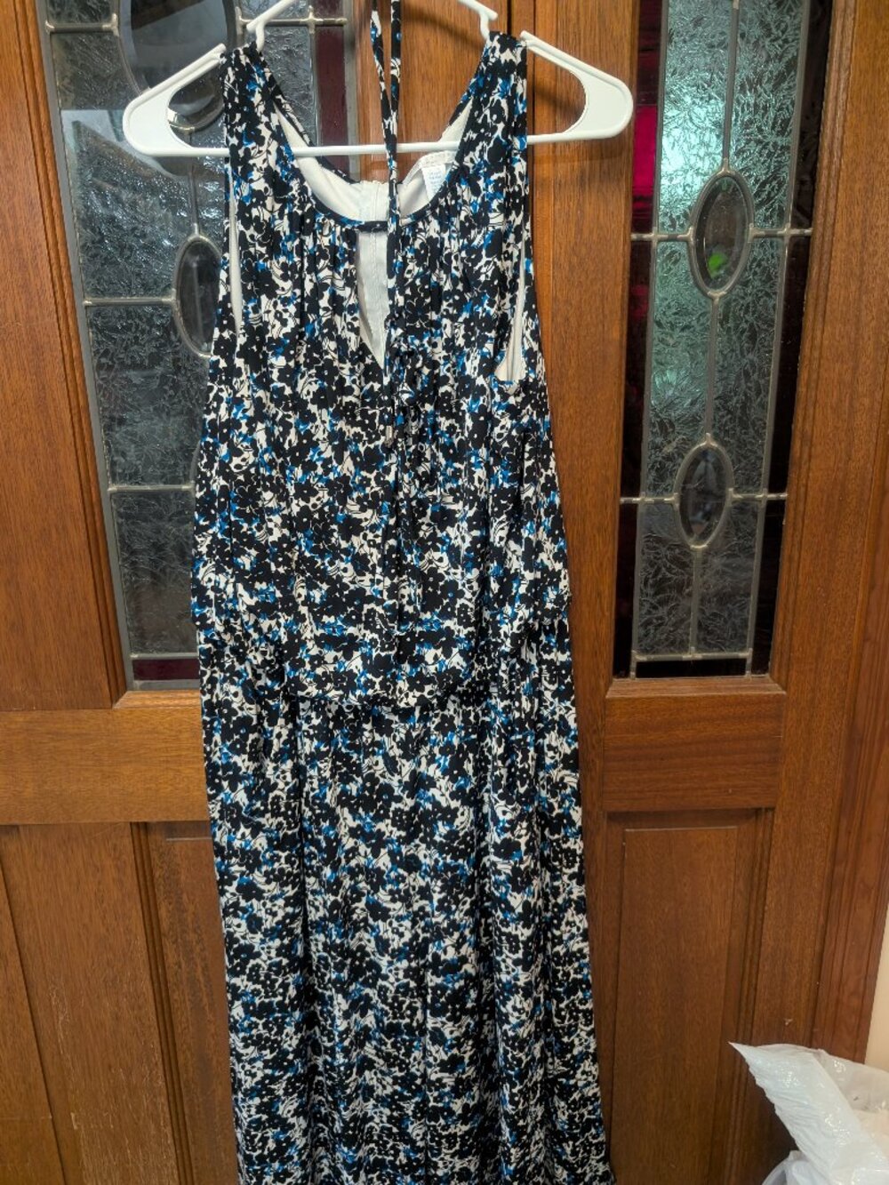 Womens Floral Wide-Leg Jumpsuit, size 16W